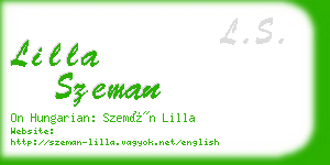 lilla szeman business card